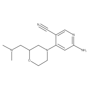 6-amino-4-[2-[(dimethylamino)methyl]morpholin-4-yl]pyridine-3-carbonitrile结构式