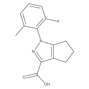 1-(2-fluoro-6-methylphenyl)-1H,4H,5H,6H-cyclopenta[c]pyrazole-3-carboxylic acid结构式