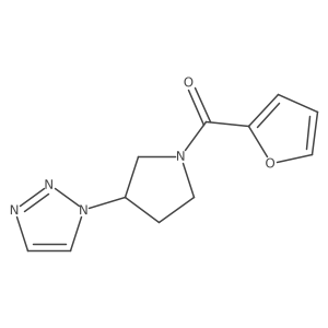 (3-(1H-1,2,3-triazol-1-yl)pyrrolidin-1-yl)(furan-2-yl)methanone Structure