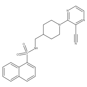 N-((1-(3-cyanopyrazin-2-yl)piperidin-4-yl)methyl)naphthalene-1-sulfonamide Structure