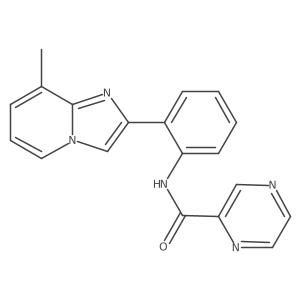 N-(2-(8-methylimidazo[1,2-a]pyridin-2-yl)phenyl)pyrazine-2-carboxamide结构式