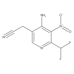 2-(4-Amino-6-(difluoromethyl)-5-nitropyridin-3-yl)acetonitrile Structure