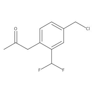 1-(4-(Chloromethyl)-2-(difluoromethyl)phenyl)propan-2-one结构式