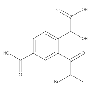 CC(Br)C(=O)c1cc(C(=O)O)ccc1C(O)C(=O)O结构式
