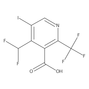 4-(Difluoromethyl)-5-iodo-2-(trifluoromethyl)nicotinic acid Structure