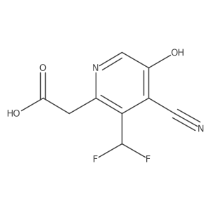 2-(4-Cyano-3-(difluoromethyl)-5-hydroxypyridin-2-yl)acetic acid结构式