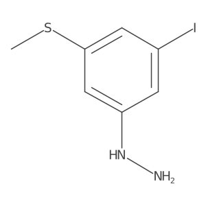 1-(3-Iodo-5-(methylthio)phenyl)hydrazine Structure