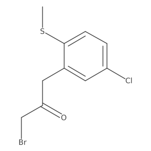 1-Bromo-3-(5-chloro-2-(methylthio)phenyl)propan-2-one Structure