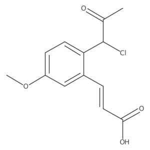 2-(1-Chloro-2-oxopropyl)-5-methoxycinnamic acid Structure