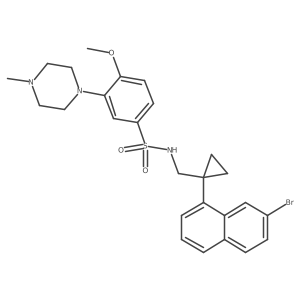 N-[[1-(7-bromonaphthalen-1-yl)cyclopropyl]methyl]-4-methoxy-3-(4-methylpiperazin-1-yl)benzenesulfonamide Structure