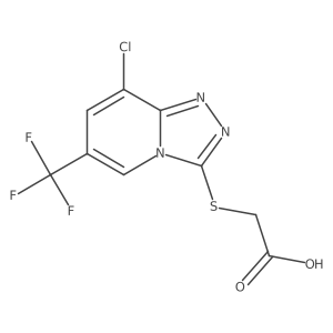 2-((8-Chloro-6-(trifluoromethyl)-[1,2,4]triazolo[4,3-a]pyridin-3-yl)thio)acetic acid结构式