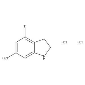 4-Fluoroindolin-6-amine dihydrochloride结构式