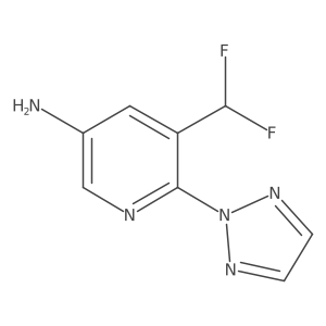 5-(Difluoromethyl)-6-(2H-1,2,3-triazol-2-yl)pyridin-3-amine结构式