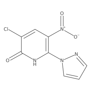 3-Chloro-5-nitro-6-(1h-pyrazol-1-yl)-2(1h)-pyridinone结构式