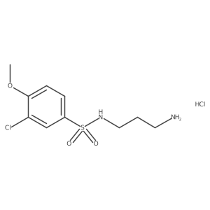 N-(3-Aminopropyl)-3-chloro-4-methoxybenzenesulfonamide hydrochloride结构式