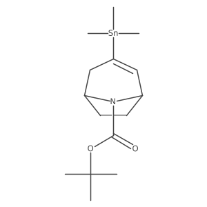 Tert-butyl 3-(trimethylstannyl)-8-azabicyclo[3.2.1]oct-2-ene-8-carboxylate Structure