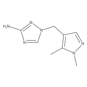 1-[(1,5-Dimethyl-1H-pyrazol-4-yl)methyl]-1H-1,2,4-triazol-3-amine Structure