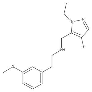[(1-ethyl-4-methyl-1H-pyrazol-5-yl)methyl][2-(3-methoxyphenyl)ethyl]amine结构式