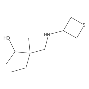 3-Methyl-3-((thietan-3-ylamino)methyl)pentan-2-ol结构式