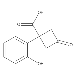 1-(2-Hydroxyphenyl)-3-oxocyclobutane-1-carboxylic acid Structure