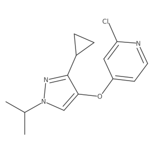 2-Chloro-4-((3-cyclopropyl-1-isopropyl-1H-pyrazol-4-yl)oxy)pyridine结构式