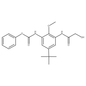 Phenyl (5-(tert-butyl)-3-(2-hydroxyacetamido)-2-methoxyphenyl)carbamate Structure