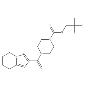 2,2,2-Trifluoroethyl 4-(4,5,6,7-tetrahydropyrazolo[1,5-a]pyridine-2-carbonyl)piperazine-1-carboxylate Structure
