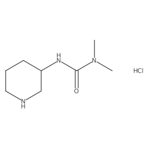 3,3-Dimethyl-1-(piperidin-3-yl)urea hydrochloride结构式
