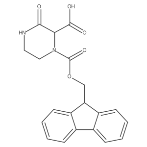 1-{[(9H-fluoren-9-yl)methoxy]carbonyl}-3-oxopiperazine-2-carboxylic acid Structure