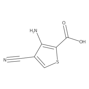 3-Amino-4-cyanothiophene-2-carboxylic acid结构式