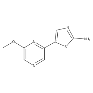 5-(6-methoxypyrazin-2-yl)thiazol-2-amine结构式