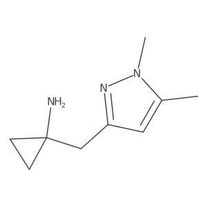 1-[(1,5-Dimethyl-1H-pyrazol-3-yl)methyl]cyclopropanamine Structure
