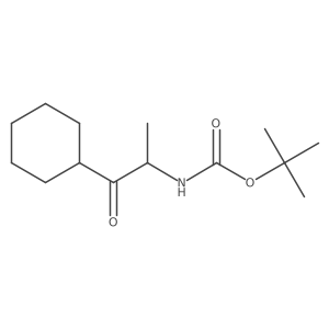 tert-butyl N-(1-cyclohexyl-1-oxopropan-2-yl)carbamate结构式