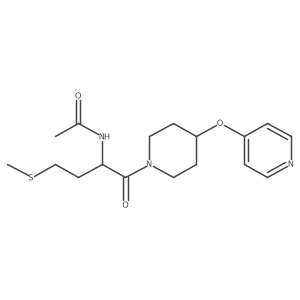 N-(4-(methylthio)-1-oxo-1-(4-(pyridin-4-yloxy)piperidin-1-yl)butan-2-yl)acetamide Structure