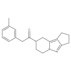 1-(3,4,8,9-tetrahydro-1H-cyclopenta[3,4]pyrazolo[1,5-a]pyrazin-2(7H)-yl)-2-(m-tolyl)ethanone Structure