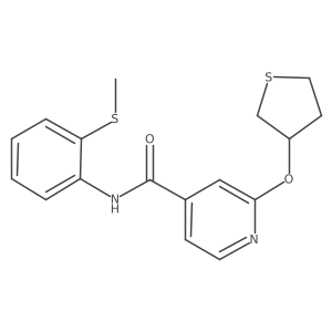 N-(2-(methylthio)phenyl)-2-((tetrahydrothiophen-3-yl)oxy)isonicotinamide Structure