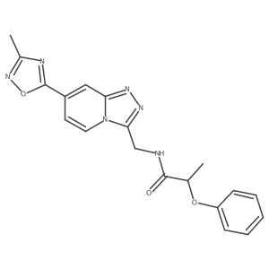 N-((7-(3-methyl-1,2,4-oxadiazol-5-yl)-[1,2,4]triazolo[4,3-a]pyridin-3-yl)methyl)-2-phenoxypropanamide结构式
