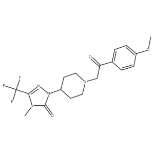 1-(1-(2-(4-methoxyphenyl)-2-oxoethyl)piperidin-4-yl)-4-methyl-3-(trifluoromethyl)-1H-1,2,4-triazol-5(4H)-one Structure