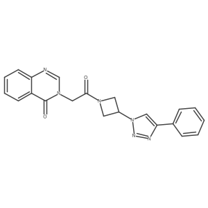 3-(2-oxo-2-(3-(4-phenyl-1H-1,2,3-triazol-1-yl)azetidin-1-yl)ethyl)quinazolin-4(3H)-one Structure