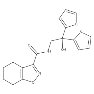 N-(2-(furan-2-yl)-2-hydroxy-2-(thiophen-2-yl)ethyl)-4,5,6,7-tetrahydrobenzo[d]isoxazole-3-carboxamide Structure