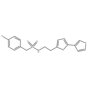 N-(2-([2,3'-bithiophen]-5-yl)ethyl)-1-(4-fluorophenyl)methanesulfonamide Structure