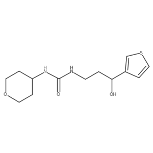 1-(3-hydroxy-3-(thiophen-3-yl)propyl)-3-(tetrahydro-2H-pyran-4-yl)urea Structure