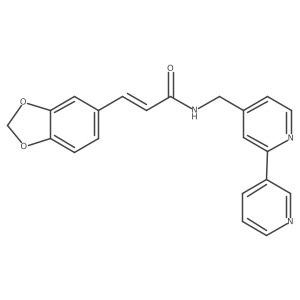 (E)-N-([2,3'-bipyridin]-4-ylmethyl)-3-(benzo[d][1,3]dioxol-5-yl)acrylamide Structure