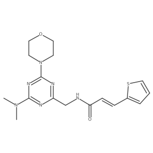 (E)-N-((4-(dimethylamino)-6-morpholino-1,3,5-triazin-2-yl)methyl)-3-(thiophen-2-yl)acrylamide Structure