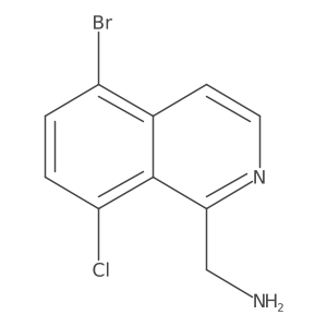 (5-Bromo-8-chloroisoquinolin-1-yl)methanamine Structure