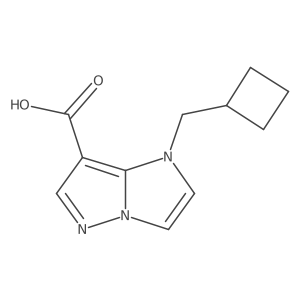 1-(cyclobutylmethyl)imidazo[1,2-b]pyrazole-7-carboxylic acid Structure