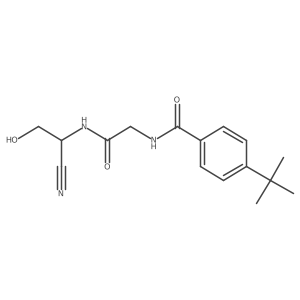 2-[(4-tert-butylphenyl)formamido]-N-(1-cyano-2-hydroxyethyl)acetamide结构式