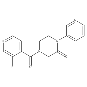 4-(3-Fluoropyridine-4-carbonyl)-1-(pyridin-3-yl)piperazin-2-one结构式