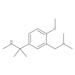 ({2-Methoxy-5-[2-(methylamino)propan-2-yl]phenyl}methyl)dimethylamine结构式