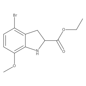 ethyl 4-bromo-7-methoxy-2,3-dihydro-1H-indole-2-carboxylate Structure